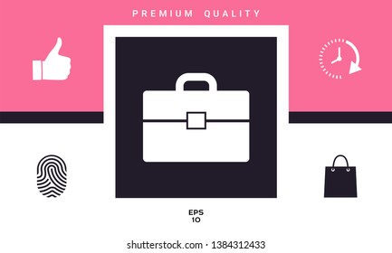 Portfolio icon symbol. Graphic elements for your design