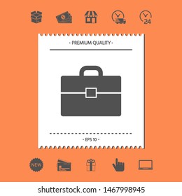 Portfolio icon symbol. Graphic elements for your design