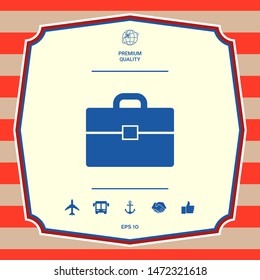 Portfolio icon symbol. Graphic elements for your design