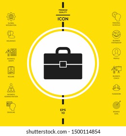 Portfolio icon symbol. Graphic elements for your design