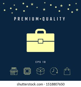Portfolio icon symbol. Graphic elements for your design