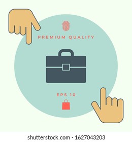 Portfolio icon symbol. Graphic elements for your design
