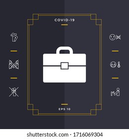 Portfolio icon symbol. Graphic elements for your design