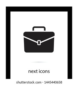 Portfolio icon, portfolio symbol icon vector, briefcase, bag, baggage icon. An illustration of work . Briefcase symbol illustration. vector graphics
