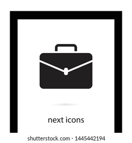 Portfolio icon, symbol icon vector, briefcase, bag, baggage icon. An illustration of work . Briefcase symbol illustration.Vector graphics