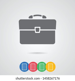 Portfolio icon, portfolio symbol icon vector, briefcase, bag, baggage icon. An illustration of work . Briefcase symbol illustration. vector graphics.