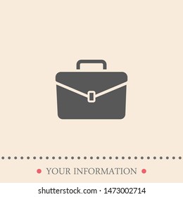 Portfolio icon, portfolio symbol icon vector, briefcase, bag, baggage icon. An illustration of work . Briefcase symbol illustration. vector graphics