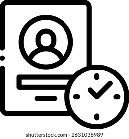 portfolio icon. Thin Linear Style Design Isolated On White Background