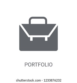 Portfolio icon. Trendy Portfolio logo concept on white background from Human Resources collection