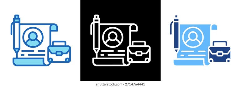 Portfolio Icon triplestyle Vector Illustration
