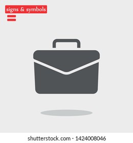 Portfolio icon,  vector, briefcase, bag, baggage icon. An illustration of work  . Briefcase symbol illustration.