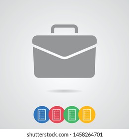 Portfolio icon, vector, briefcase, bag, baggage icon. An illustration of work . Briefcase symbol illustration.