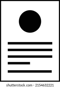 Portfolio icon vector for business file data and documentation report in a glyph illustration
