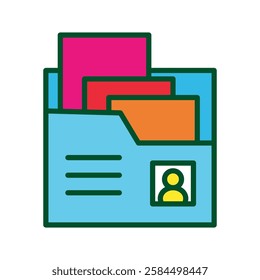 portfolio icon vector design templates