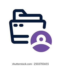 portfolio icon. vector dual tone icon for your website, mobile, presentation, and logo design.