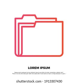 Vector de icono de portafolio. Ilustración vectorial Eps10.