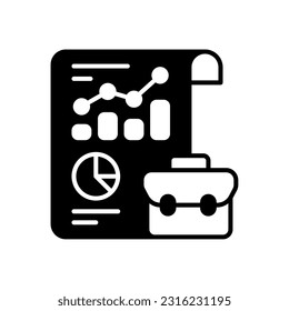 Icono de portafolio en vector. Ilustración