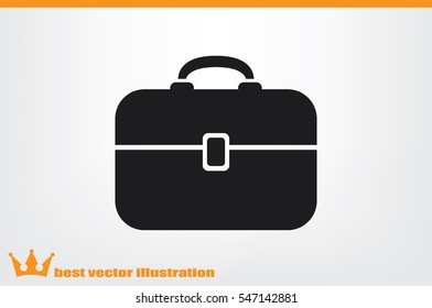 Portfolio icon vector illustration eps10. Isolated badge for website or app - stock infographics.