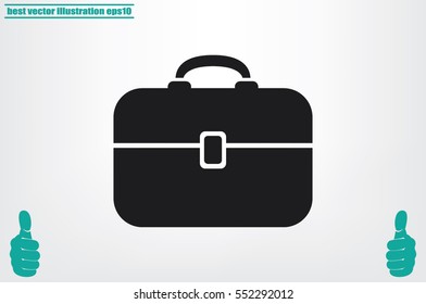 Portfolio icon vector illustration eps10. Isolated badge for website or app - stock infographics