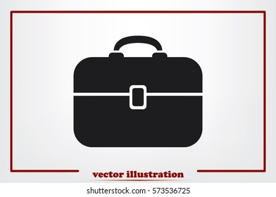 Portfolio icon vector illustration eps10. Isolated badge for website or app - stock infographics.