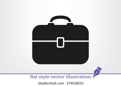 Portfolio icon vector illustration eps10. Isolated badge for website or app - stock infographics.
