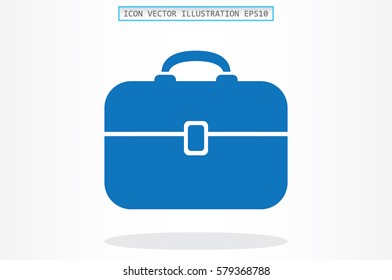 Portfolio icon vector illustration eps10. Isolated badge for website or app - stock infographics.