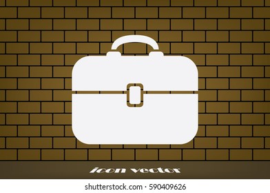 Portfolio icon vector illustration eps10. Isolated badge for website or app - stock infographics.