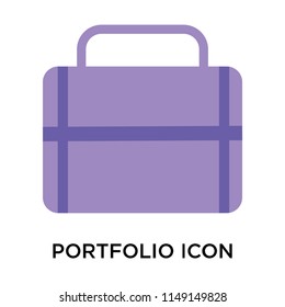 Portfolio icon vector isolated on white background for your web and mobile app design, Portfolio logo concept