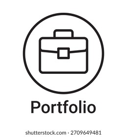 Icono de Cartera. Símbolo de línea de Vector para un Sitio web, tarjeta de producto, presentación y App móvil, embalaje o instrucción. Signo de esquema editable