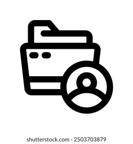 Icono de Cartera. Icono de línea de Vector para su Sitio web, móvil, presentación y diseño de logotipo.