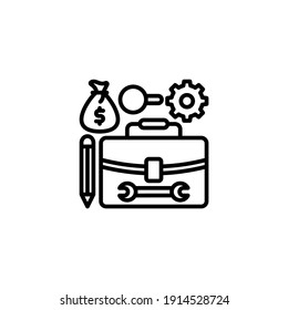 Portfolio icon in vector. Logotype