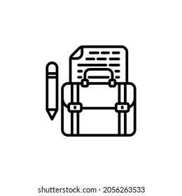 Icono de portafolio en vector. Logotipo