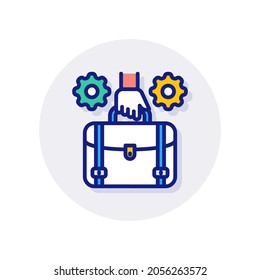 Portfoliosymbol in Vektorgrafik. Logotyp