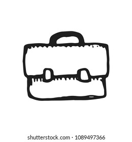 portfolio icon vector sketch isolated on white background.