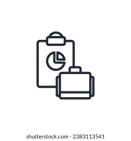 portfolio icon. vector.Editable stroke.linear style sign for use web design,logo.Symbol illustration
