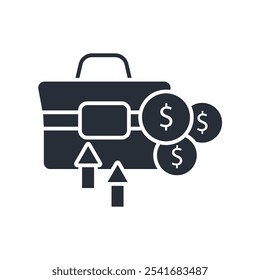 portfolio icon. vector.Editable stroke.linear style sign for use web design,logo.Symbol illustration.