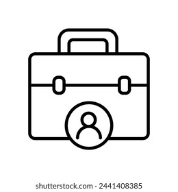 Portfolio-Symbol mit weißem Hintergrund Vektor Stock Illustration