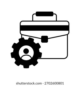 Ícone de portfólio com fundo branco vetor ilustração stock