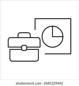 Iconos de Cartera. Vector de línea simple