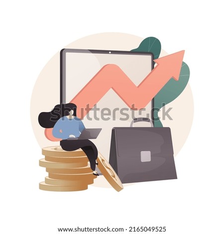 Portfolio income abstract concept vector illustration. Capital gains income, royalty from investments and bonds. Mutual funds, dividends and property profit, savings accounts abstract metaphor.