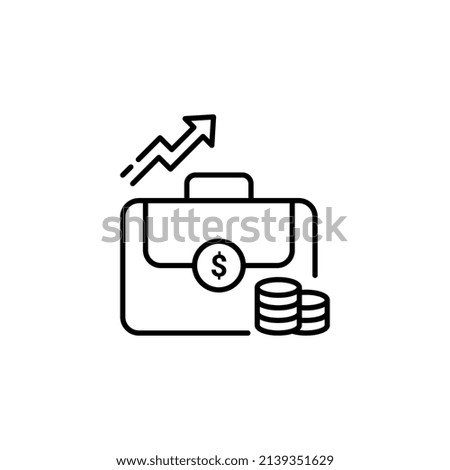 portfolio income icon in vector. Logotype