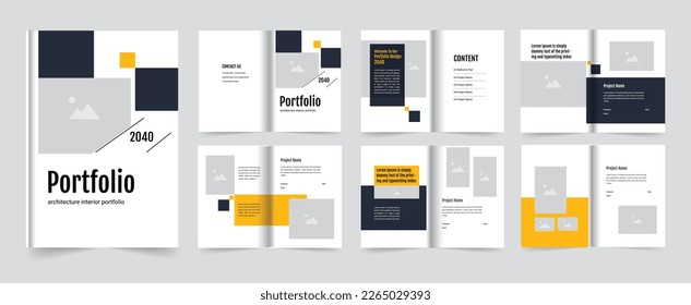 Portfolio or interior portfolio or architecture portfoli design template
