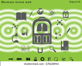 Portfolio, knapsack, icon, vector illustration of Eps10