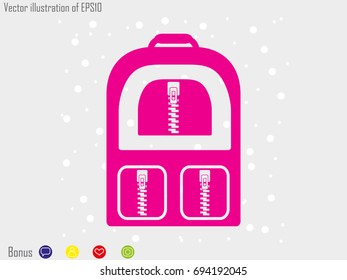 Portfolio, knapsack, icon, vector illustration of Eps10