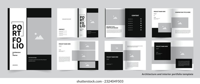 Portfolio Layout, Architecture portfolio or interior portfolio design Template