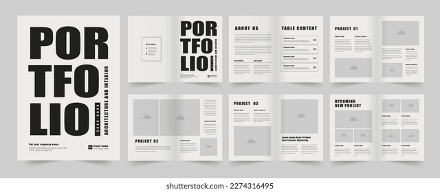 Portfolio layout design. Use for Architecture Portfolio, Interior Portfolio, Business Portfolio. - Shutterstock ID 2274316495