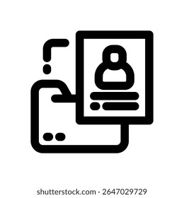 portfolio line icon. Clean and minimalist vector icon for websites, mobile apps, presentations, and logos. Fully scalable and customizable for any project.