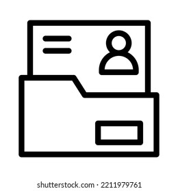 portfolio line icon illustration vector graphic