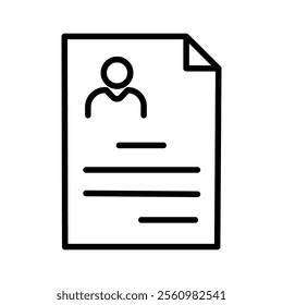 Portfolio line icon vector ilustration