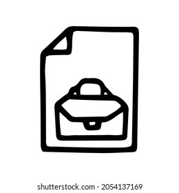 portfolio line vector doodle simple icon design
